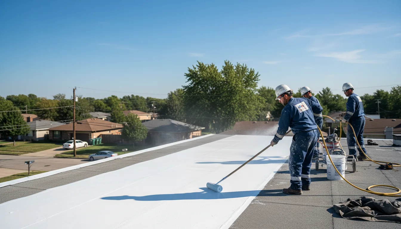 Commercial roof coating in Roland, AR near me